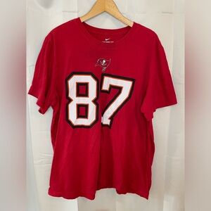 Tampa Bay Buccaneers Rob‎ Gronkowski Mens Red Nike T-Shirt XL